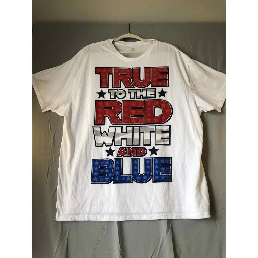 Red, White and Blue Celebrate Patriotic Mens Tshirt sz 3XL Patriotic